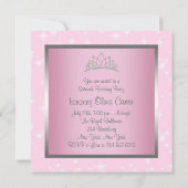 Silver Pink Glitzern 16 . Geburtstag Geburtstagspa Einladung (Rückseite)