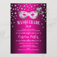 Silver Pink Masquerade Ball Geburtstagsparty