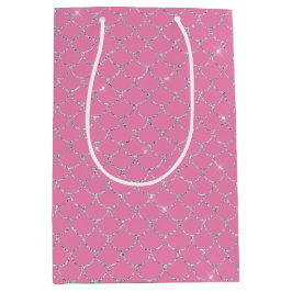Silver Pink Mermaid Mittlere Geschenktüte