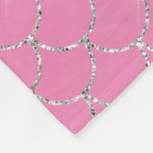 Silver Pink Mermaid Name Fleecedecke (Ecke)
