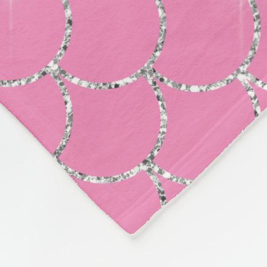Silver Pink Mermaid Name Fleecedecke (Ecke)
