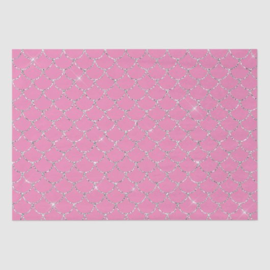 Silver Pink Mermaid Seidenpapier (Vorderseite)