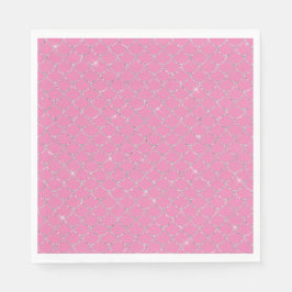 Silver Pink Mermaid Serviette