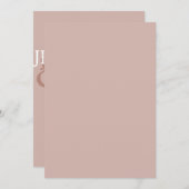 Silver Pink Moderne Minimal einfache Hochzeit Einladung (Vorne/Hinten)