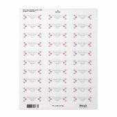 Silver Pink Snowflake Winterlabel (Vorne)