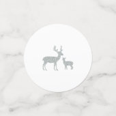 Silver & Pink Winter Snowflake Girl Babydusche Konfetti (Klein Vorderseite)