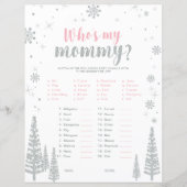Silver & Pink Winter Wonderland Baby Showspiel (Vorderseite)