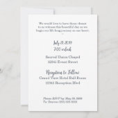 Silver Pinstripe Gay Wedding Einladung (Rückseite)