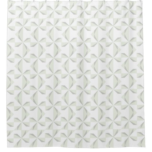 Silver Pinwheel Duschvorhang (Vorderseite)