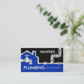 Silver Pipes Building Frame Plumber Service Visitenkarte (Stehend Vorderseite)