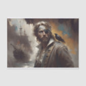 Silver Pirate Captain Decoupage Seidenpapier (Vorderseite)