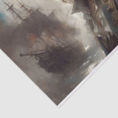 Silver Pirate Captain Decoupage Seidenpapier (Ausschnitt)