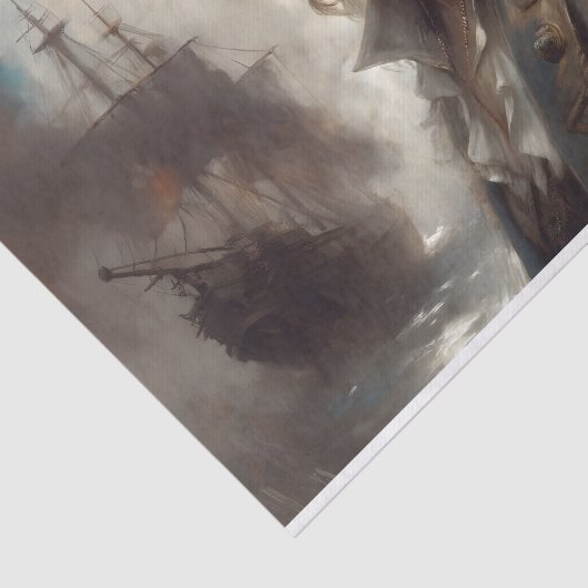 Silver Pirate Captain Decoupage Seidenpapier (Ausschnitt)