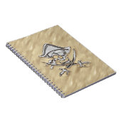 Silver Pirate Skull in Sand Notizblock (Rechte Seite)