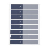 Silver Pisces Zodiac Sign Blue Carbon Fibre Print Rundum-Adressaufkleber (Bogen)