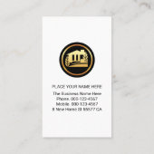 Silver Plate On A Stone Wall Builder Visitenkarte (Rückseite)