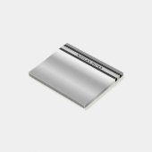 Silver Platinum Shine Chic Modern Personalisiert Post-it Klebezettel (angewinkelt)