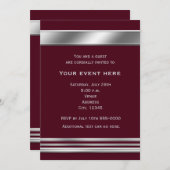 Silver Platinum Shine Elegante Einladung-ANY FARBE Einladung (Vorne/Hinten)