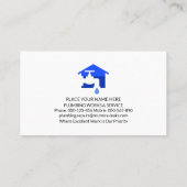 Silver Plumbing Rohrleitung Blaue Flutwasser Klemp Visitenkarte (Rückseite)