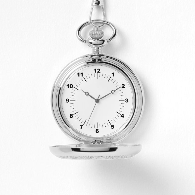 Silver Pocket Watch - Benutzerdefiniert (Bild/Text Armbanduhr (Vorderseite)