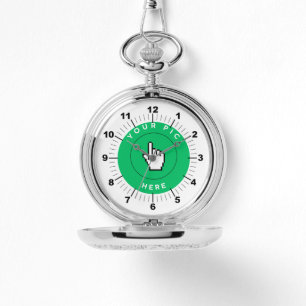 Silver Pocket Watch - Personalisiert Armbanduhr