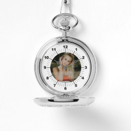 Silver Pocket Watch - Personalisiert Armbanduhr