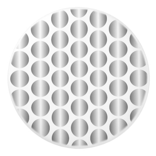 Silver Polka Dot Design Keramikknauf (Vorderseite)