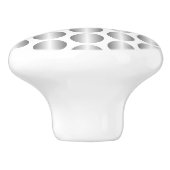 Silver Polka Dot Design Keramikknauf (Seitenansicht)