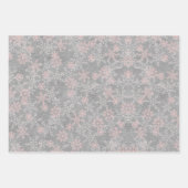 Silver Polka Dot Silver Christmas Trees Schneefloc Geschenkpapier Set (Vorderseite 3)