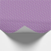 Silver Polka Dots auf Lila Wrapping Paper Geschenkpapier (Ecke)