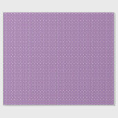 Silver Polka Dots auf Lila Wrapping Paper Geschenkpapier (Flach)