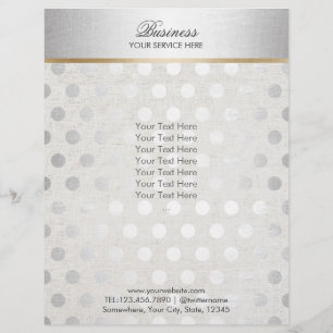 Silver Polka Dots Classy Linen Salon Wellness-Cent Flyer