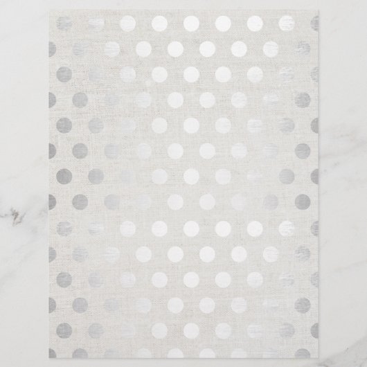 Silver Polka Dots Classy Linen Salon Wellness-Cent Flyer (Hinten)