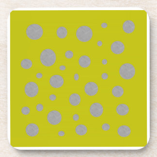 Silver Polka Dots on Golden Background Getränkeuntersetzer