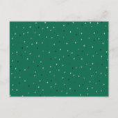 Silver Polka Dots on Green Postkarte (Vorderseite)