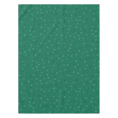 Silver Polka Dots on Green Tischdecke (Vorderseite)