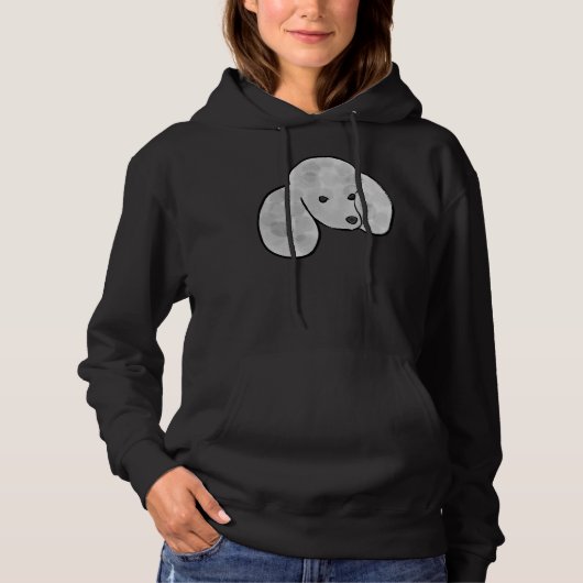Silver Poodle Hoodie (Vorderseite)
