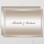 Silver Popular Elegante Wedding Einladung (Vorne/Hinten)