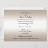 Silver Popular Elegante Wedding Einladung (Rückseite)