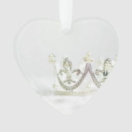 Silver Princess Crown Ornament