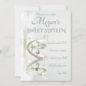 Silver Princess Elegante Modernes 16 . Geburtstag Einladung (Vorderseite)