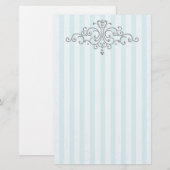 Silver Princess Filigree Briefpapier (Vorne/Hinten)