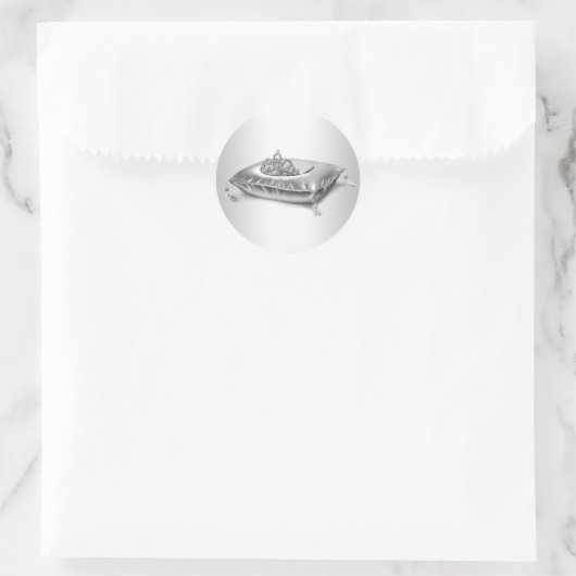 Silver Princess Tiara Stickers (Tasche)