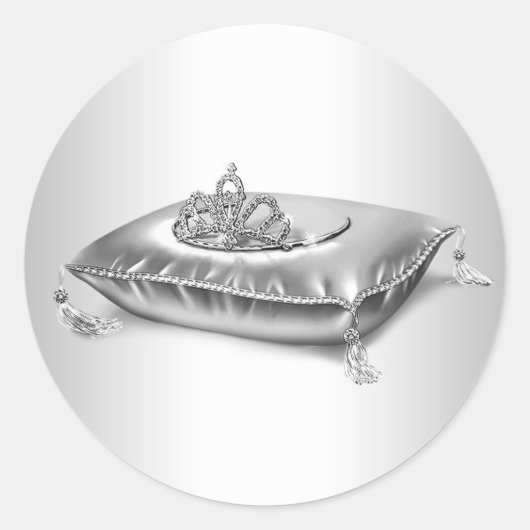 Silver Princess Tiara Stickers (Vorderseite)
