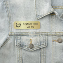 Silver Printed Company Name Tag - Büromaterial