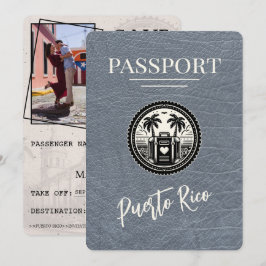 Silver Puerto Rico Passport Save The Date