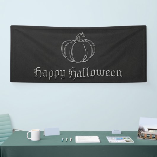 Silver Pumpkin Halloween Banner (Messe)