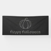 Silver Pumpkin Halloween Banner (Horizontal)