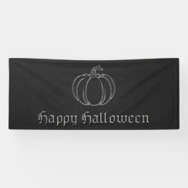 Silver Pumpkin Halloween Banner