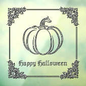 Silver Pumpkin Halloween Fensteraufkleber (Blatt 3)